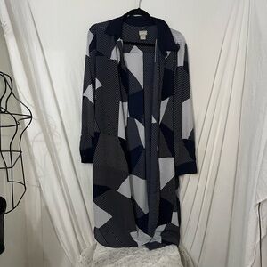 Chico's Navy and White Striped Dress